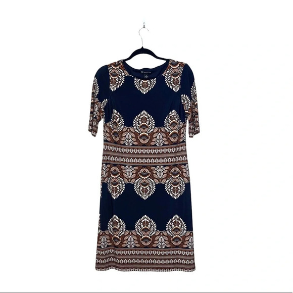 INC International Concepts Black Boho Print Knee-length Shift Dress 6 Women’s - Picture 11 of 11